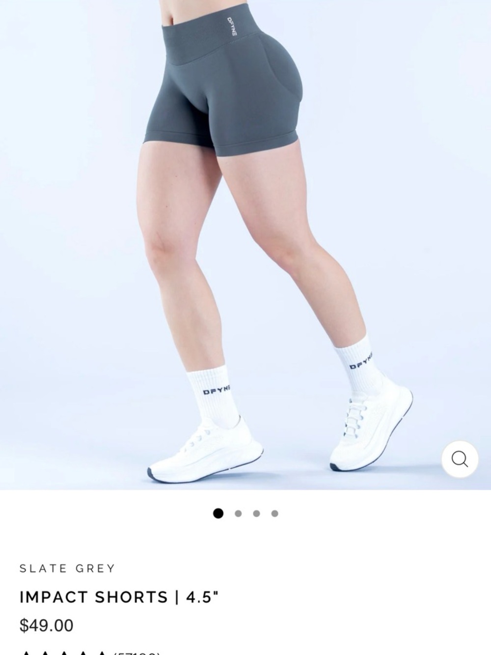 Impact 4.5" High-Rise Athletic Shorts in Slate Grey by Pact